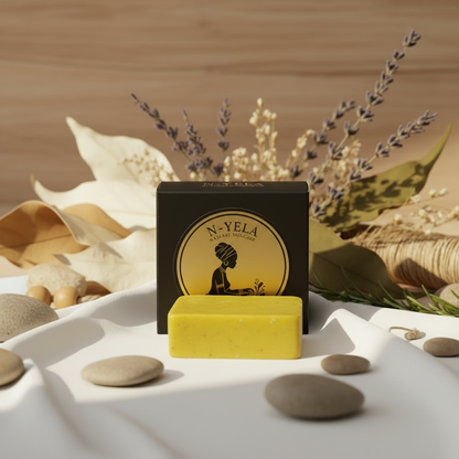 N-yela yellow soap with packaging